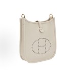 HERMES Evelyne 16 Gold buckle crossbody single-shoulder bag 16 Women\'s 10 Craie Milkshake White